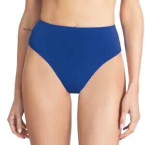 NWT Robin Piccone Ava High Waist Bikini Bottoms in Sapphire Blue Sz. M